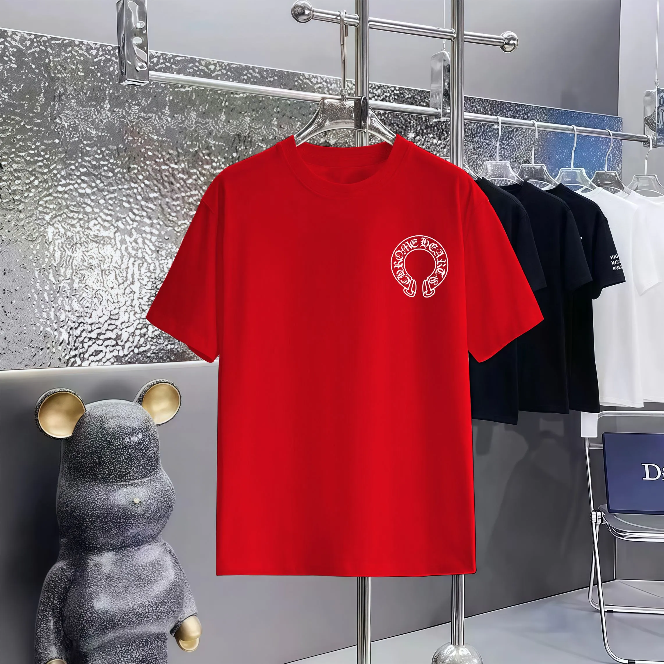 80 Chrome Hearts T 1:1 1×1 Same Style logo OS ：Black，White， ，Red， Gray Size：XS-L